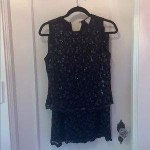 Women’s Worth sequin top and matching skirt